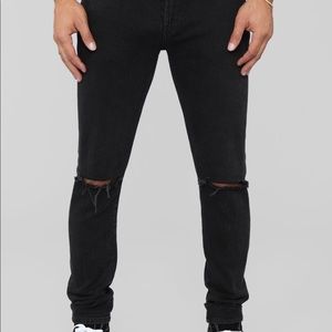 Black ripped jeans